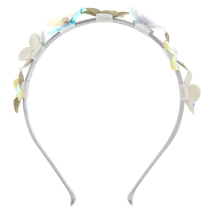 Iridescent Faux Flower Headband,