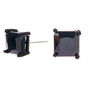 Black Cubic Zirconia 7mm Square Stud Earrings,