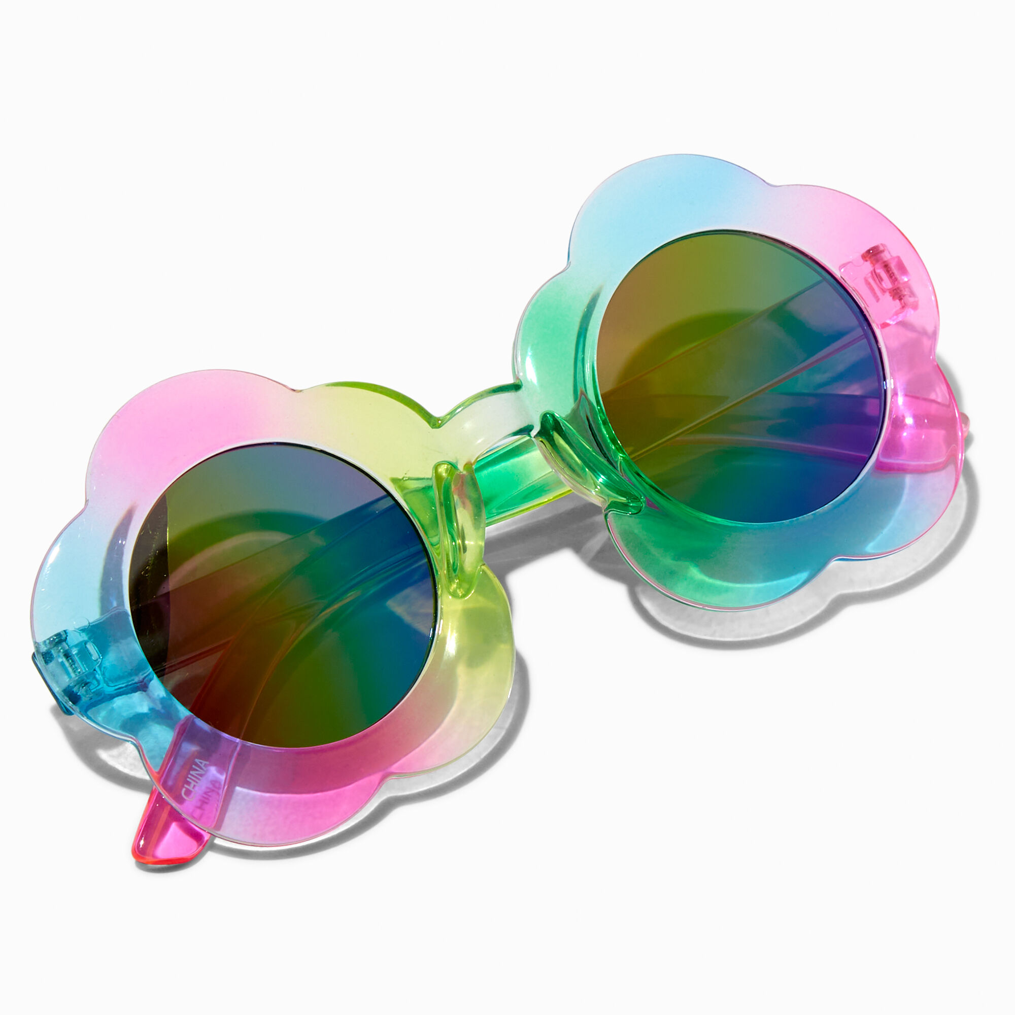 Claire's Club Rainbow Ombré Flower Sunglasses,