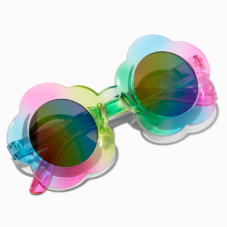 Lunettes de soleil fleur avec d&eacute;grad&eacute; arc-en-ciel Claire&#39;s Club,