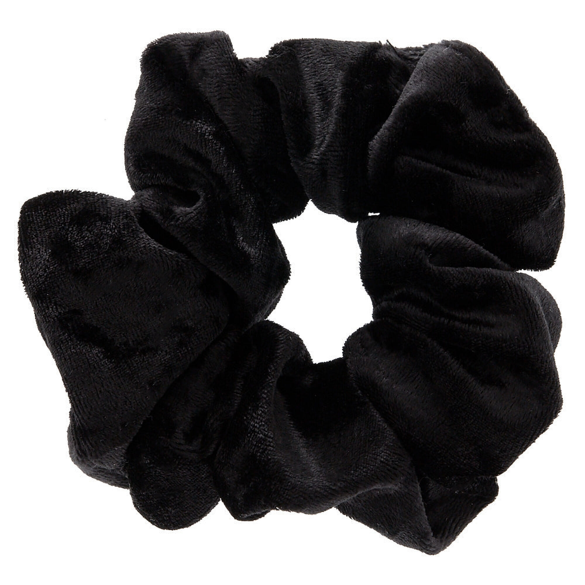 Claire's Chouchou en imitation velours de taille moyenne - Noir