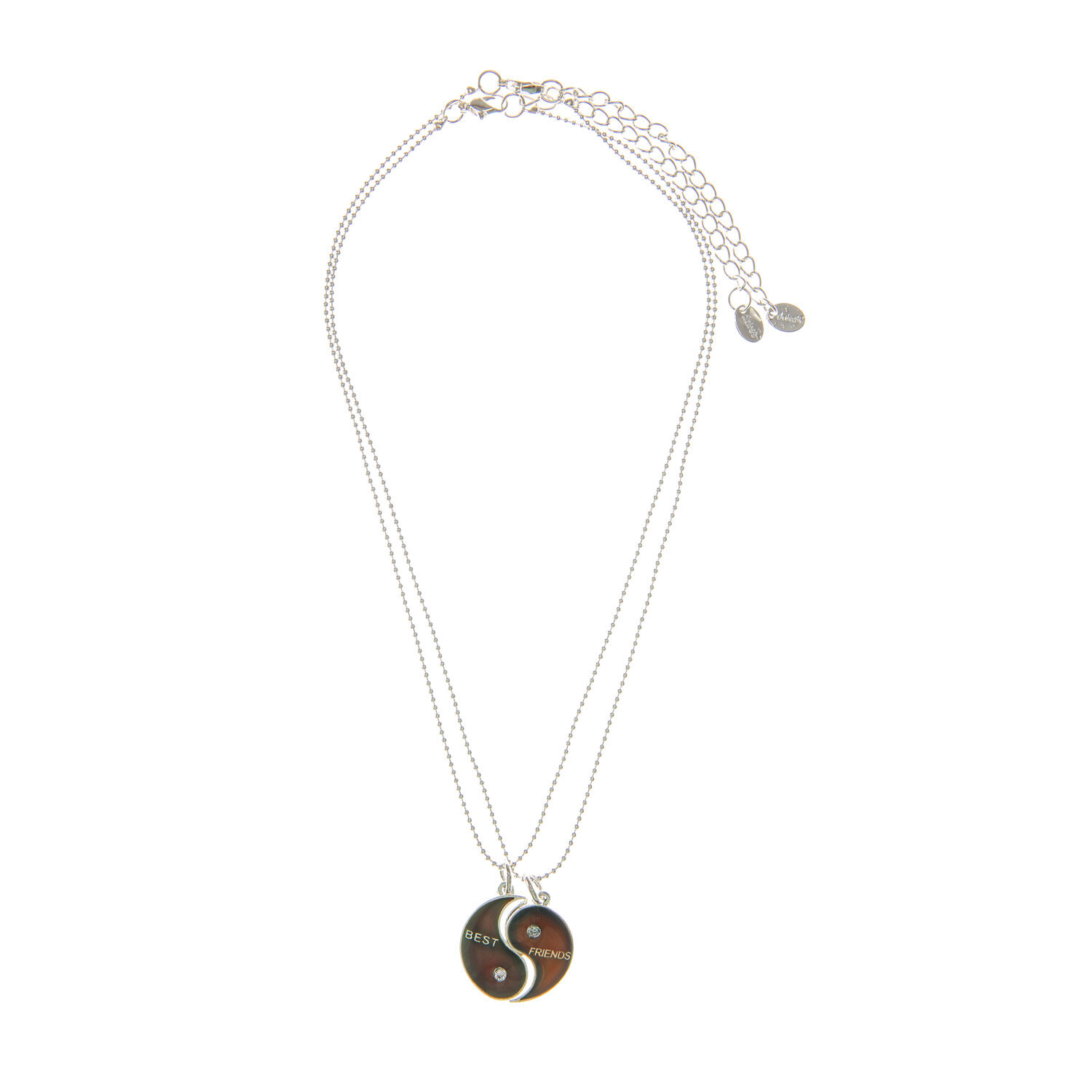 Lot de 2 colliers d'amitié Ying et Yang changement d'humeur,