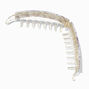 Silver Tortoiseshell Acrylic Banana Hair Claw,