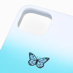 Coque de portable papillon d&eacute;grad&eacute; bleu - Compatible avec iPhone&reg;&nbsp;12/12 Pro,