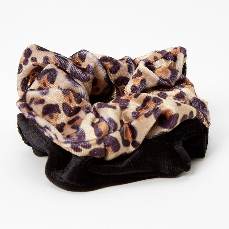 Claire&#39;s Club Small Leopard Ears Hair Scrunchies - 2 Pack,