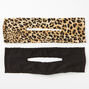 Black Leopard Fabric Bun Tool - 2 Pack,