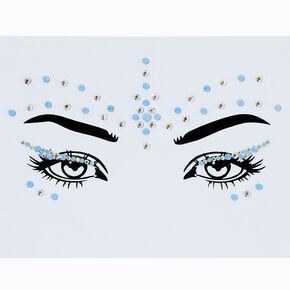 Blue &amp; Iridescent Forehead Stickers,