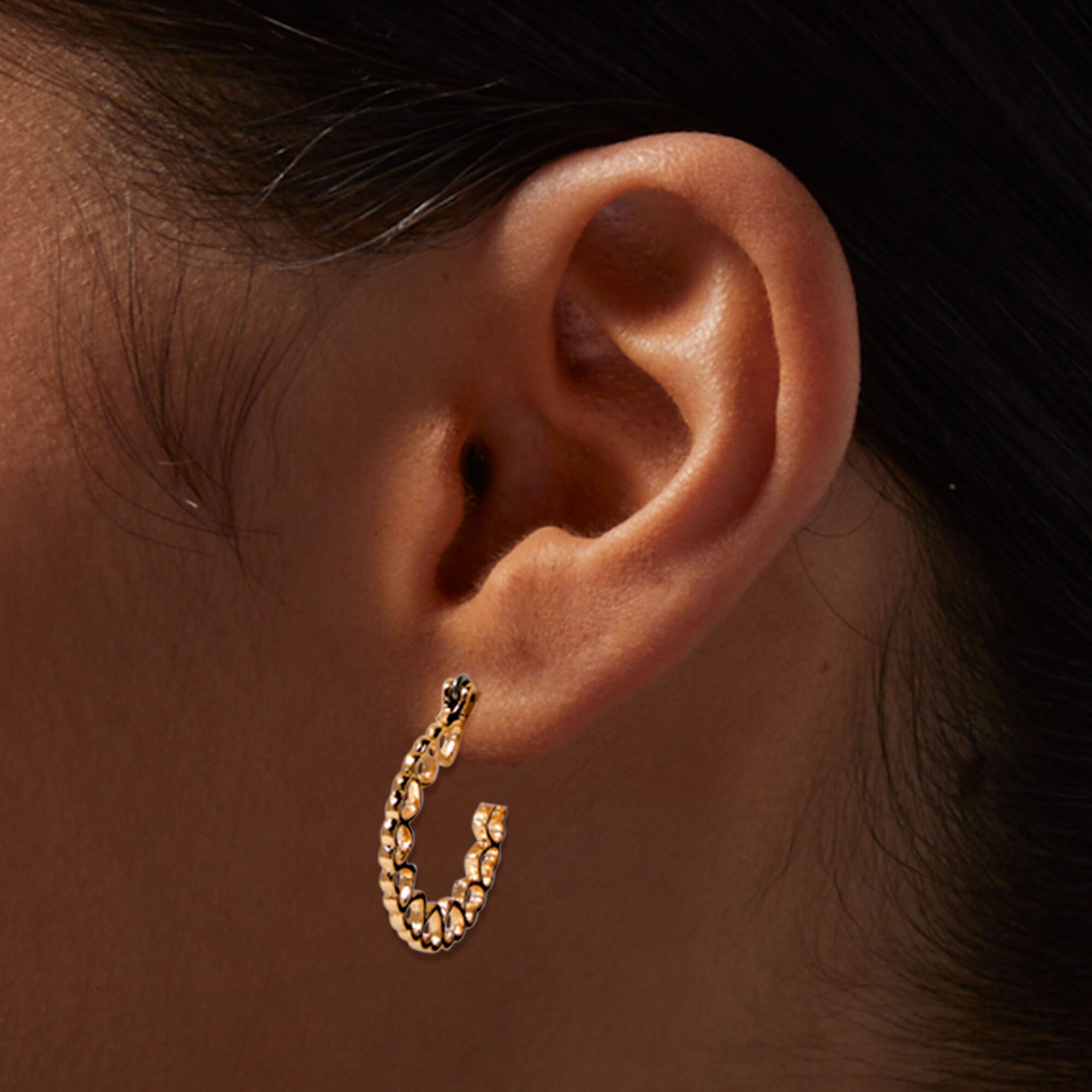 Claire's heart hoop earrings best sale