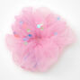 Giant Sheer Mesh Confetti Hair Scrunchie - Pink,