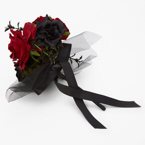 Bouquet de mari&eacute;e gothique Halloween - Noir,