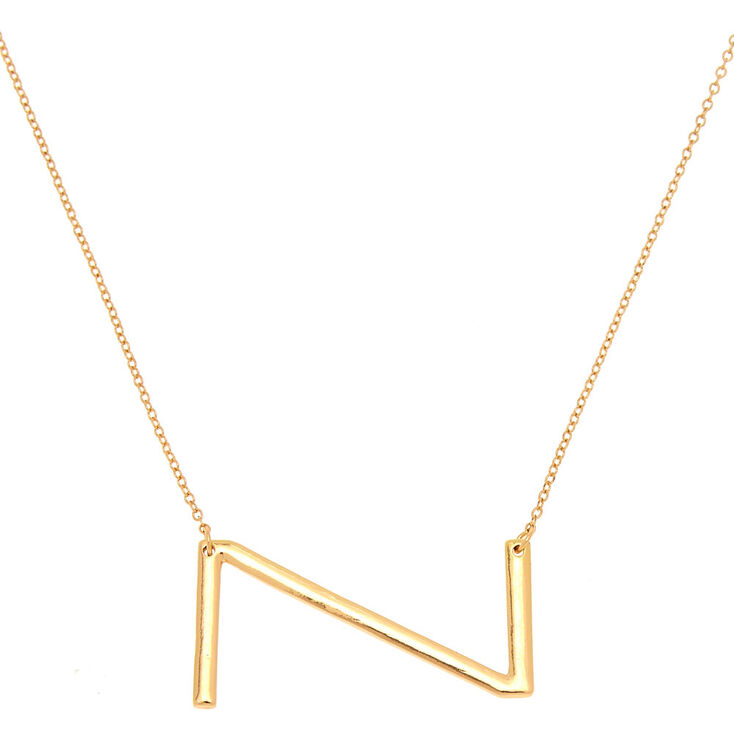 Oversized Initial Pendant Necklace - Z,