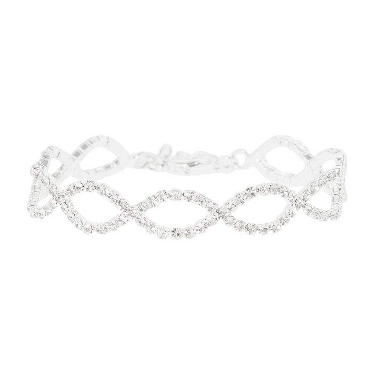 Rhinestone Infinity Symbol Bracelet,