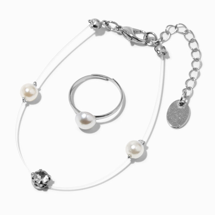 Claire&#39;s Club Pearl &amp; Rhinestone Jewelry Set - 3 Pack,