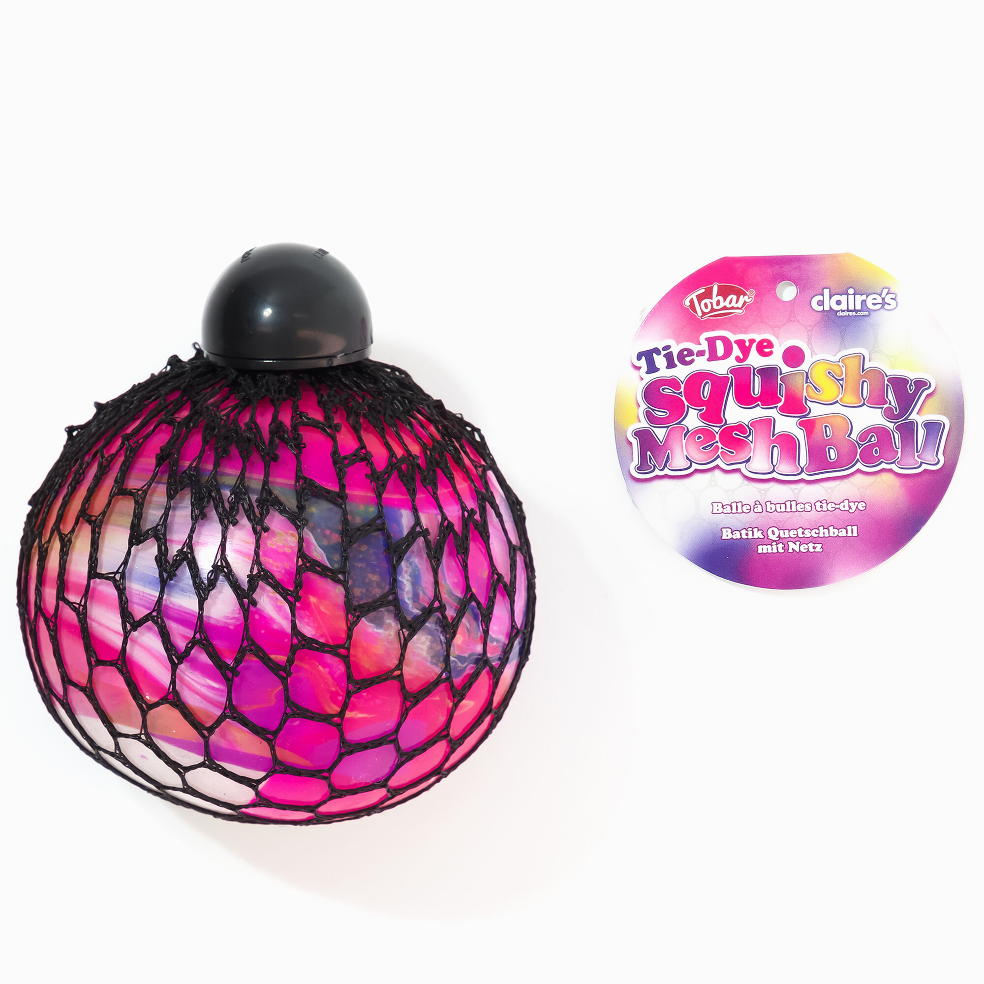 View Claires TieDye Squishy Mesh Ball Fidget Toy information