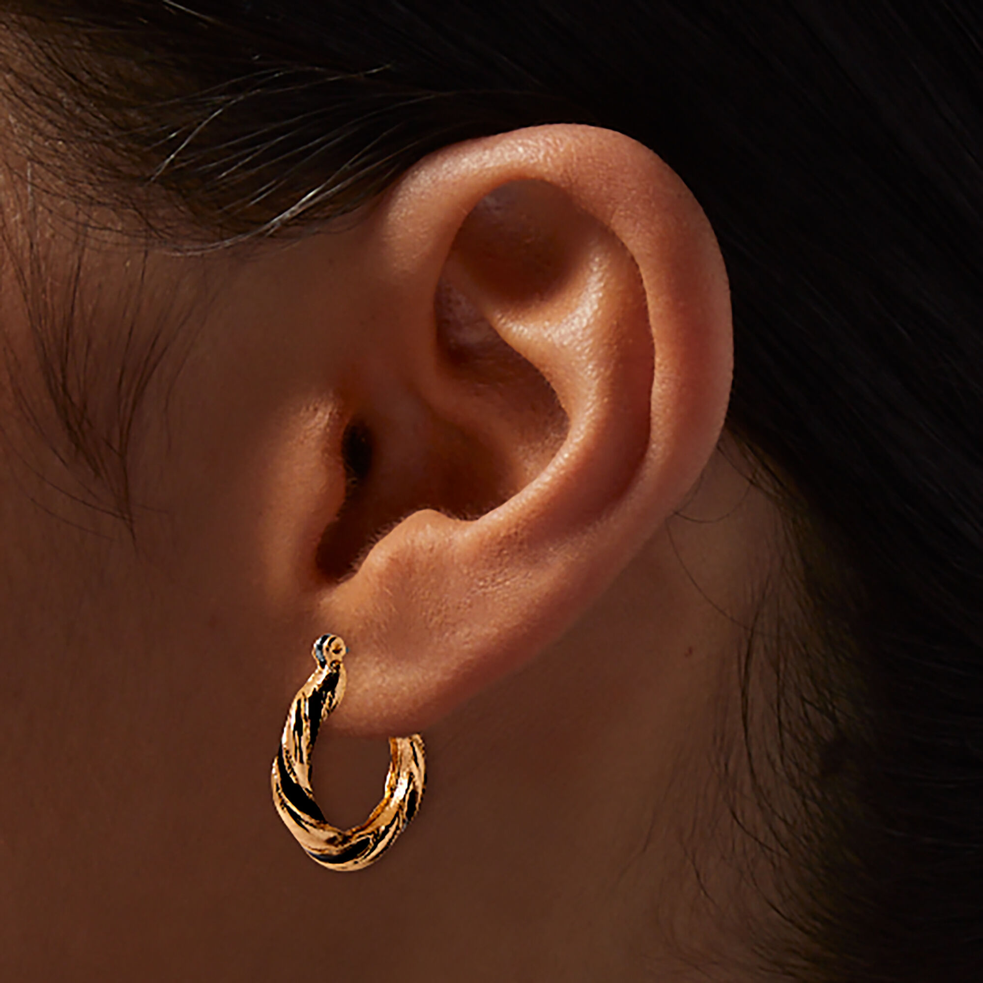 Black hoop earrings claire's shop