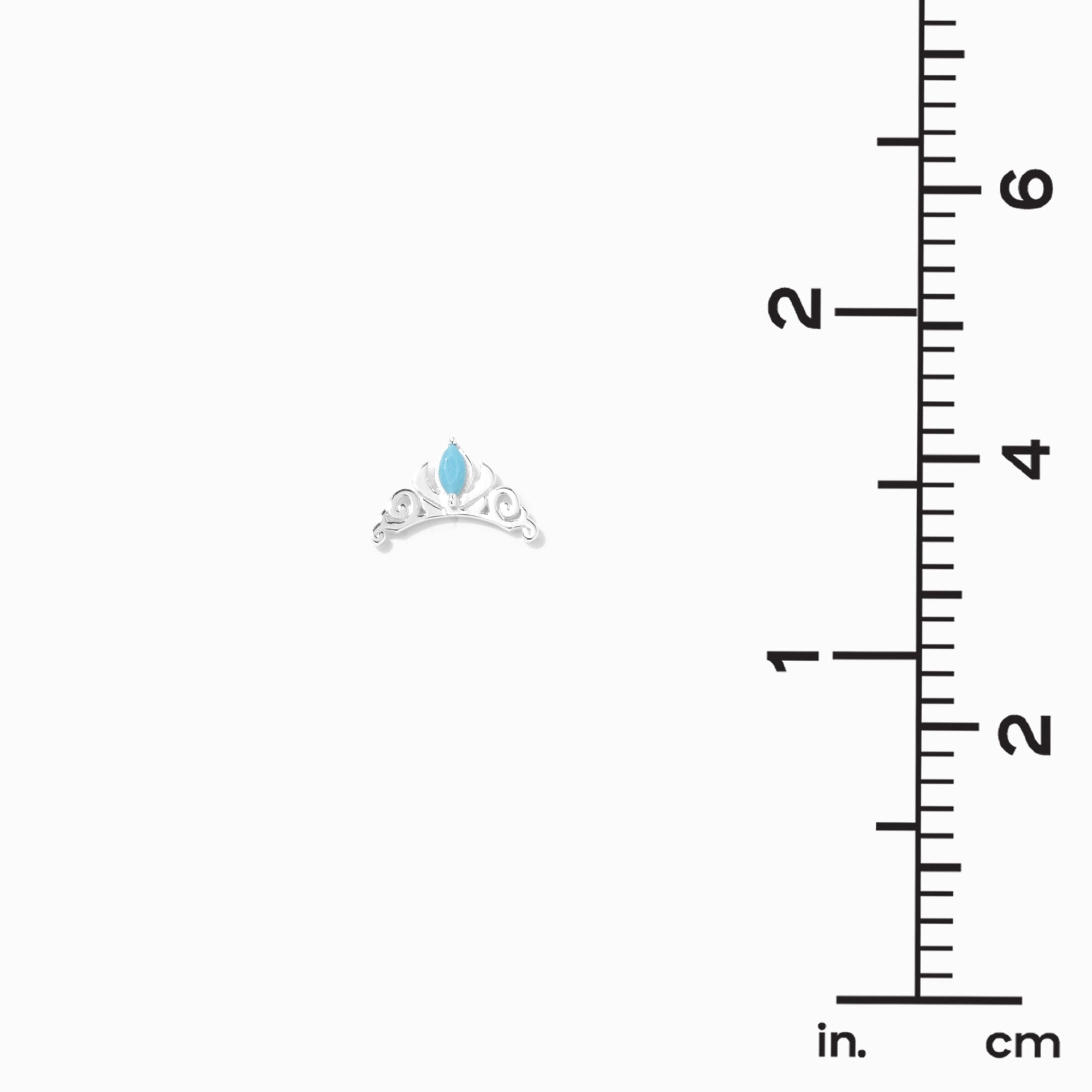 Sterling Silver ©Disney Frozen Elsa Tiara Stud Earrings,