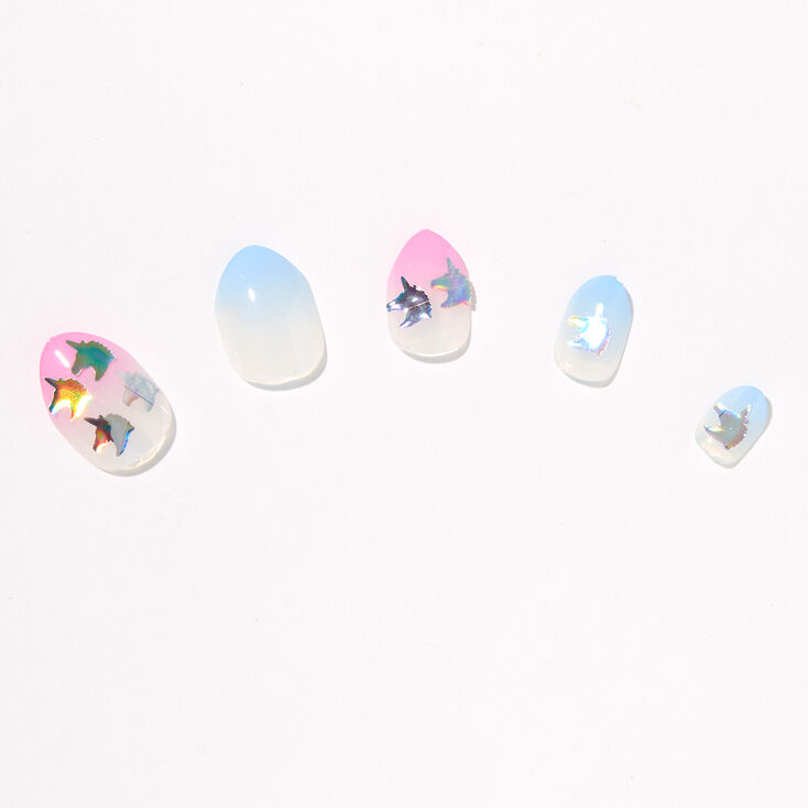 Iridescent Unicorn Ombre Stiletto Press On Vegan Faux Nail Set &#40;24 Pack&#41;,