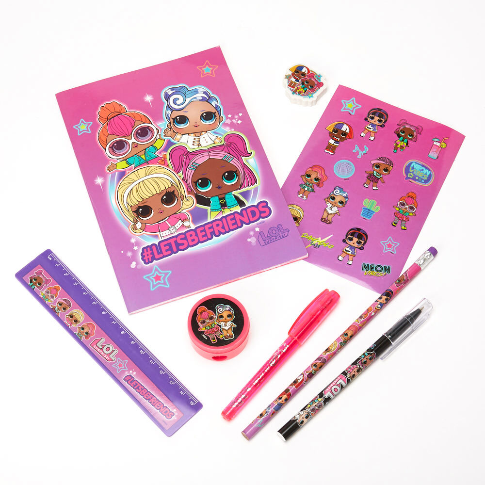 L.O.L Surprise!™ #LETSBEFRIENDS Stationery Set – 8 Pack, Pink,