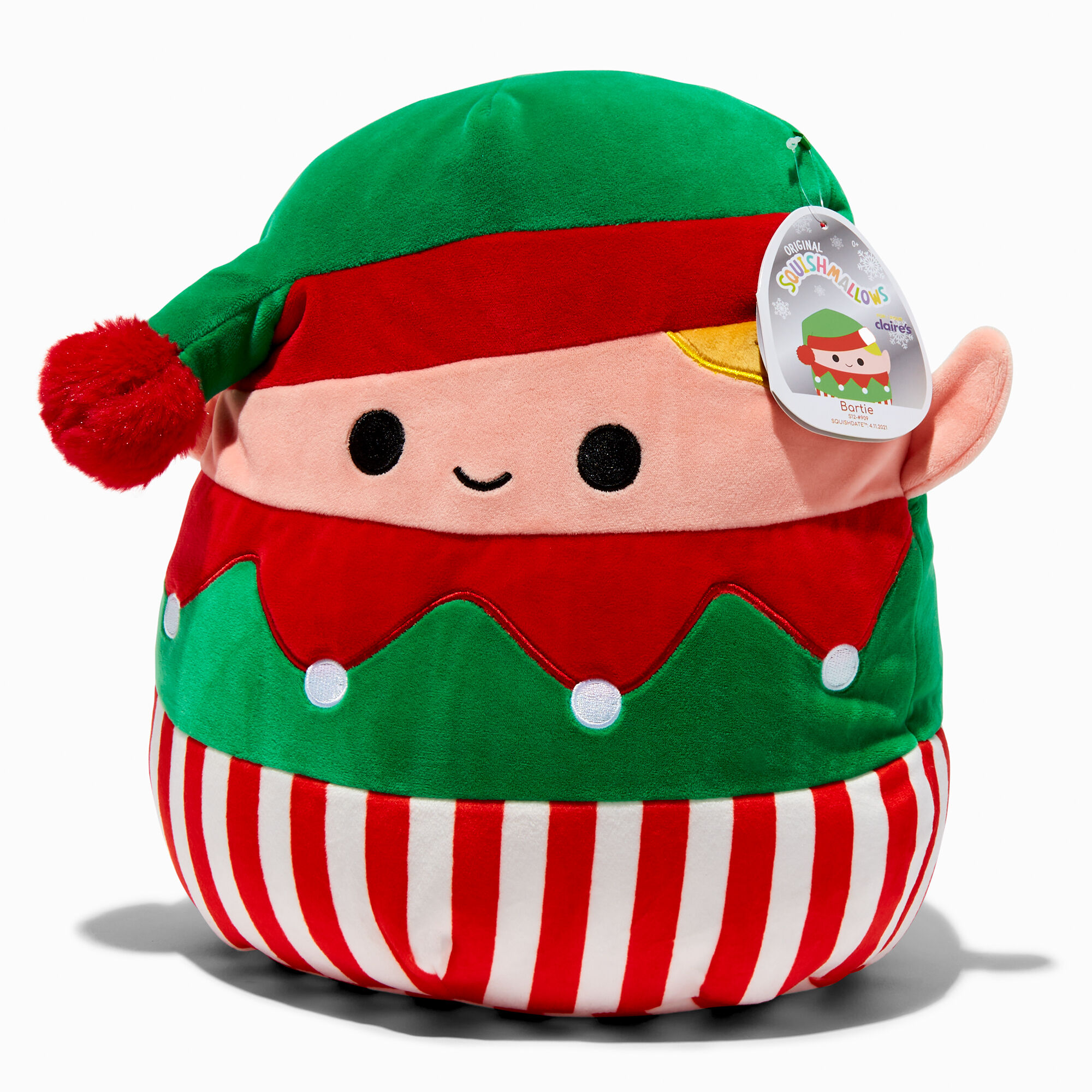View Squishmallows Claires Exclusive Bartie The Elf Plush Toy information