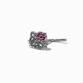 Hello Kitty&reg; Stainless Steel Embellished Face 16G Nose Stud,