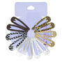 Mixed Glitter Snap Hair Clips - Gold, 12 Pack,