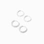 C LUXE by Claire&#39;s Sterling Silver 8MM &amp; 10MM Twisted Hoop Earrings - 2 Pack,