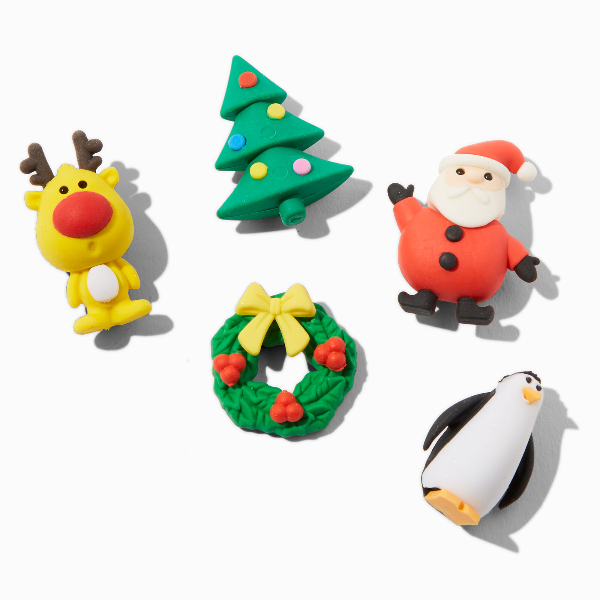 Gommes icônes des fêtes - Lot de 5,