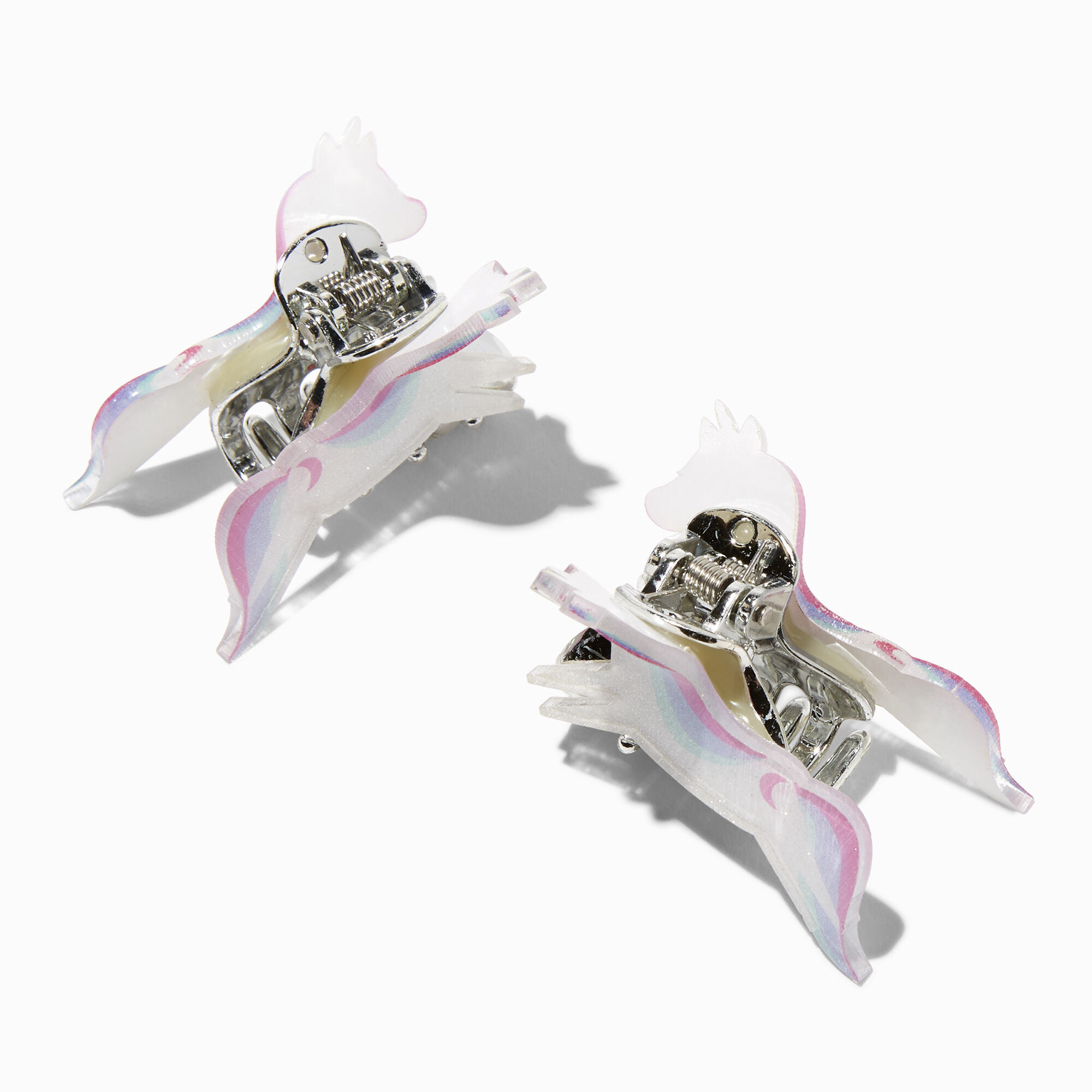 Claire's Club Glitter Unicorn Hair Claws - 2 Pack,