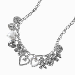 Silver-tone Uptown Charm Paperclip Chain Necklace,