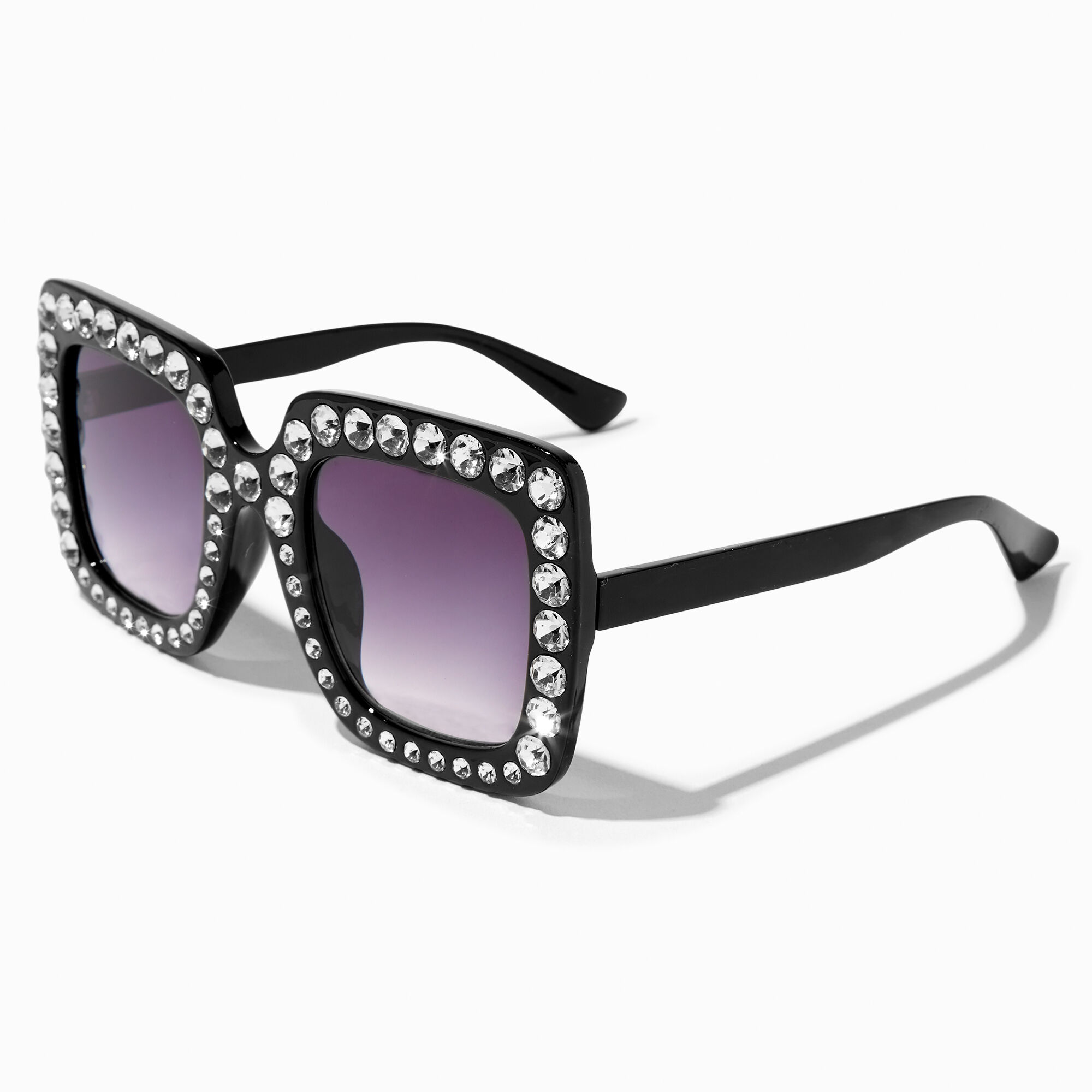 Square on sale rhinestone sunglasses