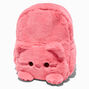Claire&#39;s Club Furry Pink Cat Dome Backpack,