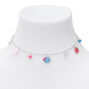 Parure de bijoux chatte bleue et fraise couleur argent&eacute;e Claire&#39;s&nbsp;Club - Lot de 3,