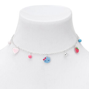 Claire&#39;s Club Silver Blue Cat &amp; Strawberry Jewelry Set - 3 Pack,