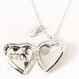 Claire&#39;s Club Silver Love Locket Necklace,