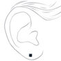 Black Cubic Zirconia 5mm Round Stud Earrings,