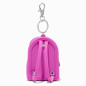 Silicone Purple Patch Mini Backpack Keychain,