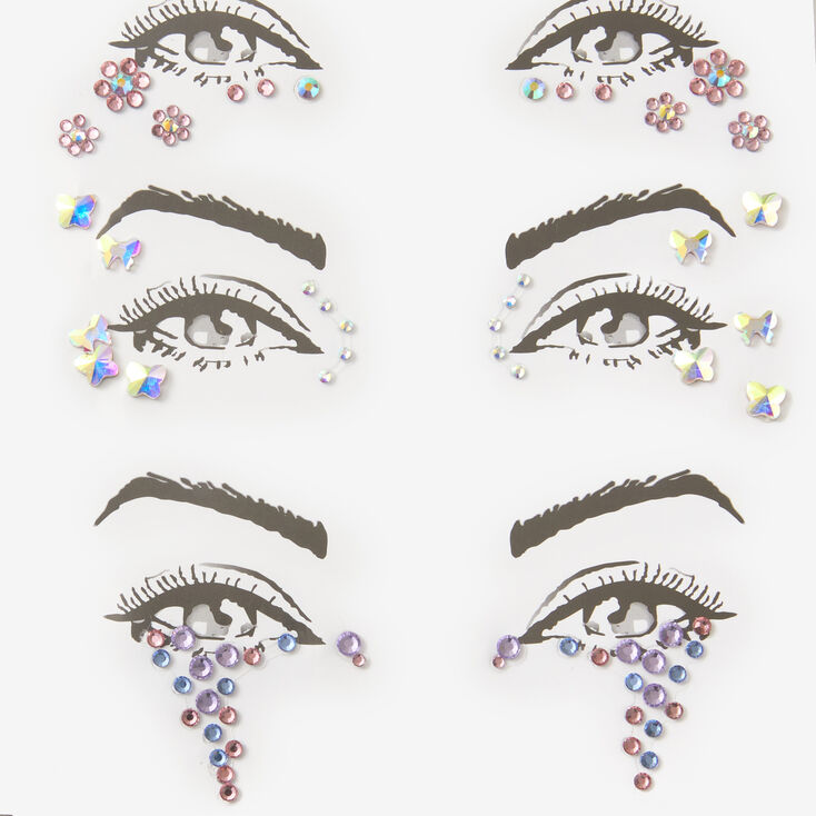 Pastel Flower Eye Gems - 3 Pack