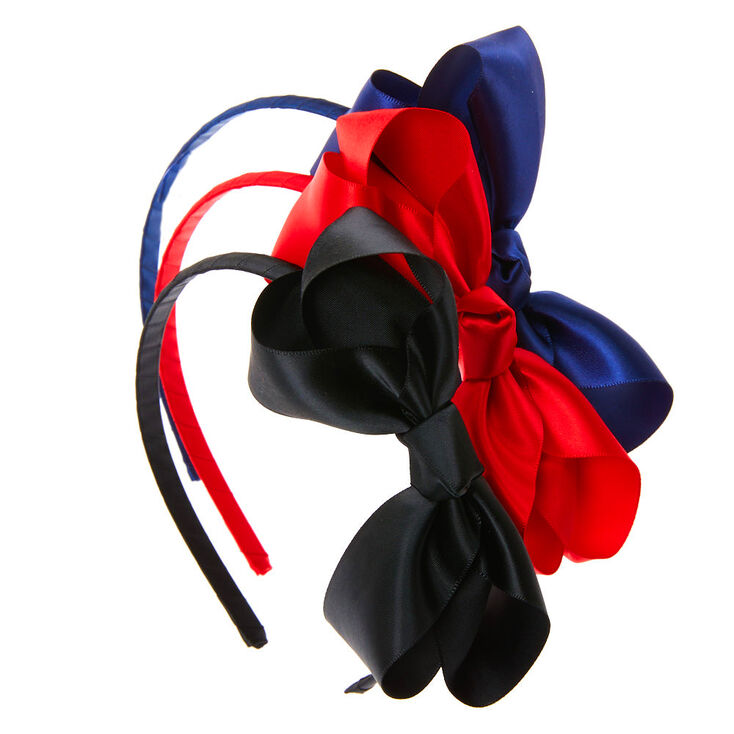 Claire&#39;s Club Ribbon Bow Headbands - 3 Pack,