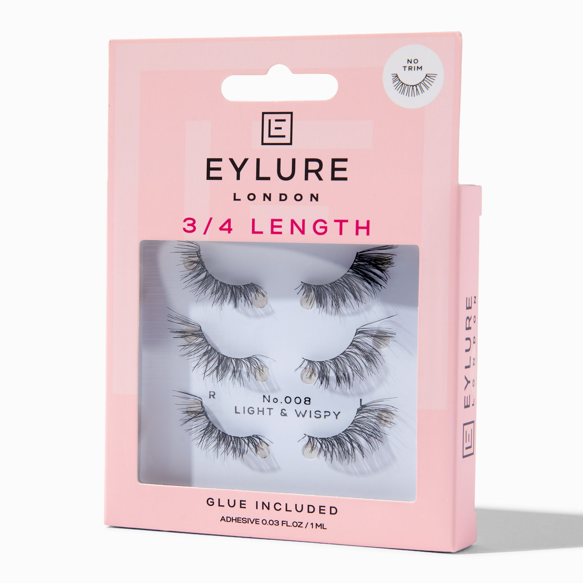 View Claires Eylure 34 Length False Lashes No 008 3 Pack information
