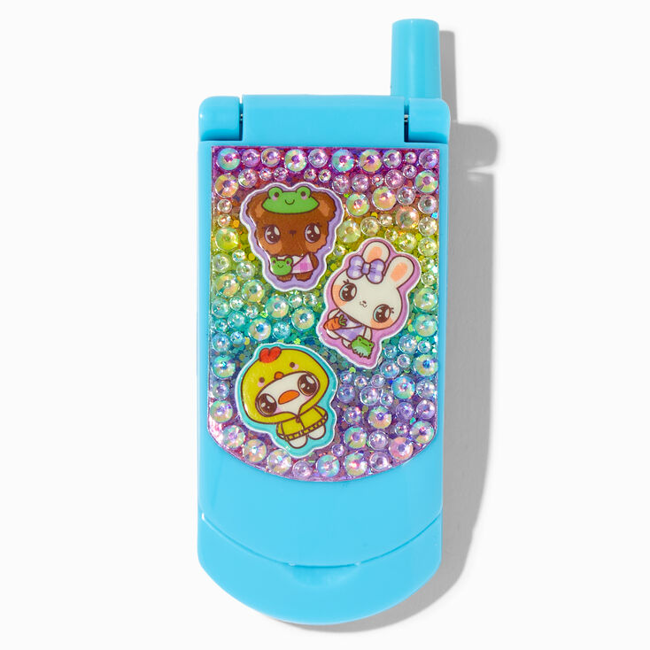 Claire&#39;s Club Critters Parade Bling Flip Phone Lip Gloss Set,