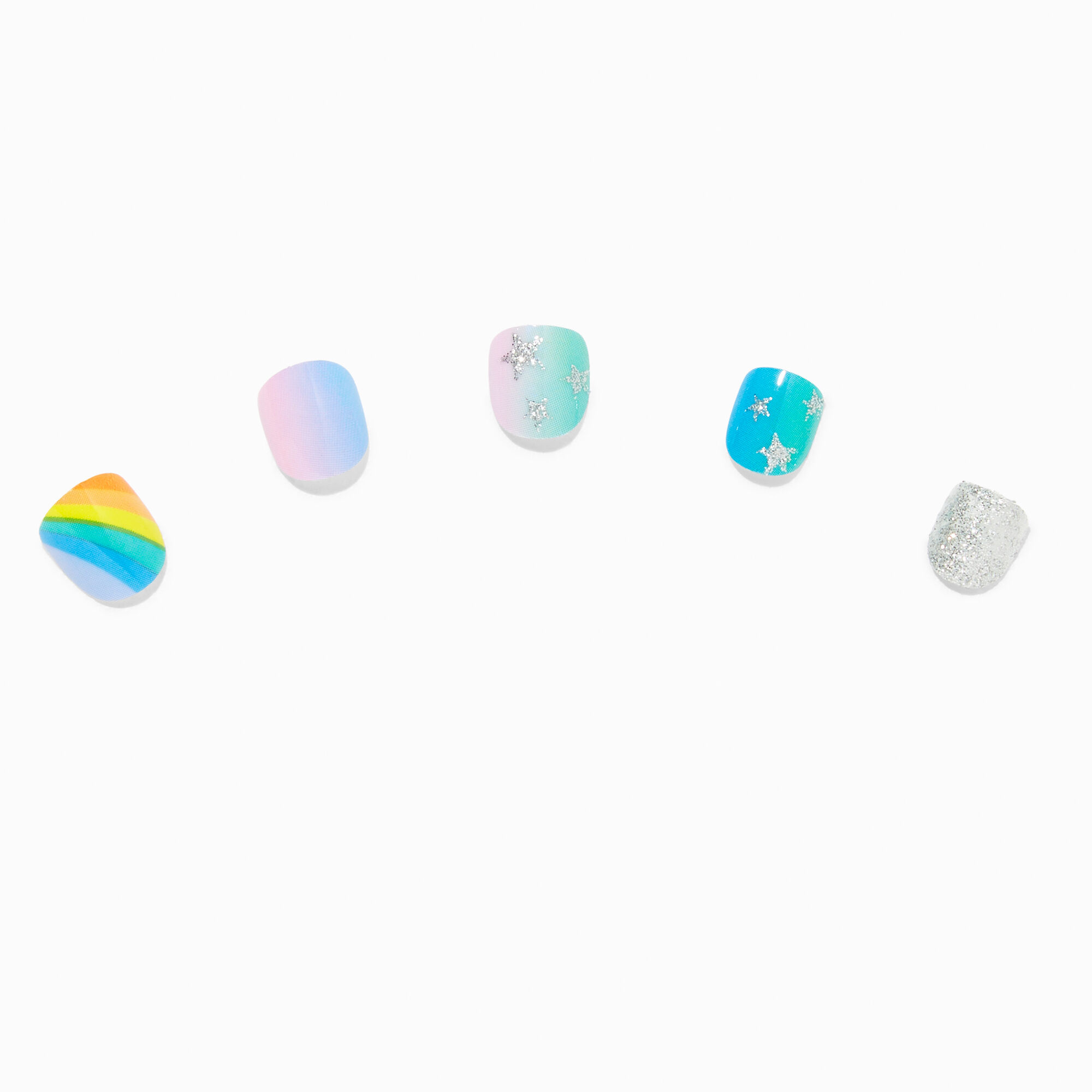 Claire's Club Birthday Unicorn Vegan Press On Faux Nail Party Pack (6 pack),