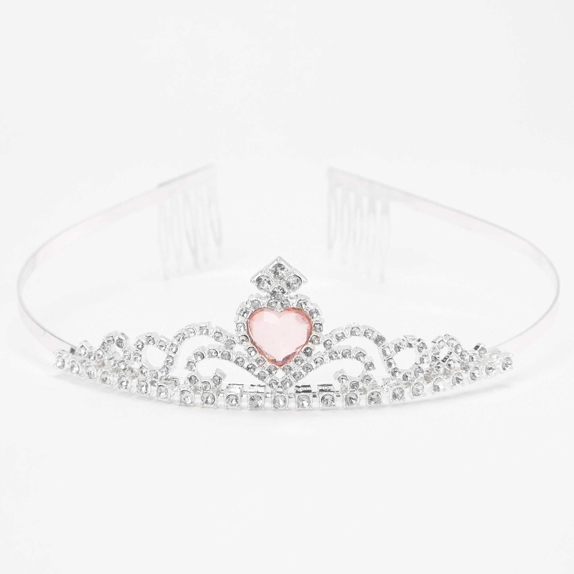 Claire's Club Silver Delicate Heart Tiara,