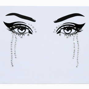 Silver Teardrop Eye Gems,