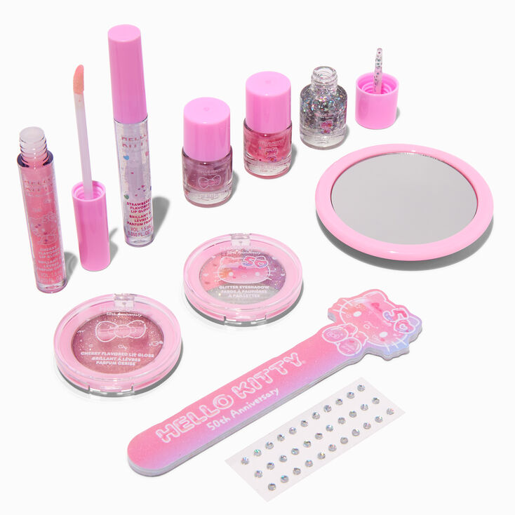 Hello Kitty&reg; 50th Anniversary Claire&#39;s Exclusive Mega Makeup Set - 10 Pack,