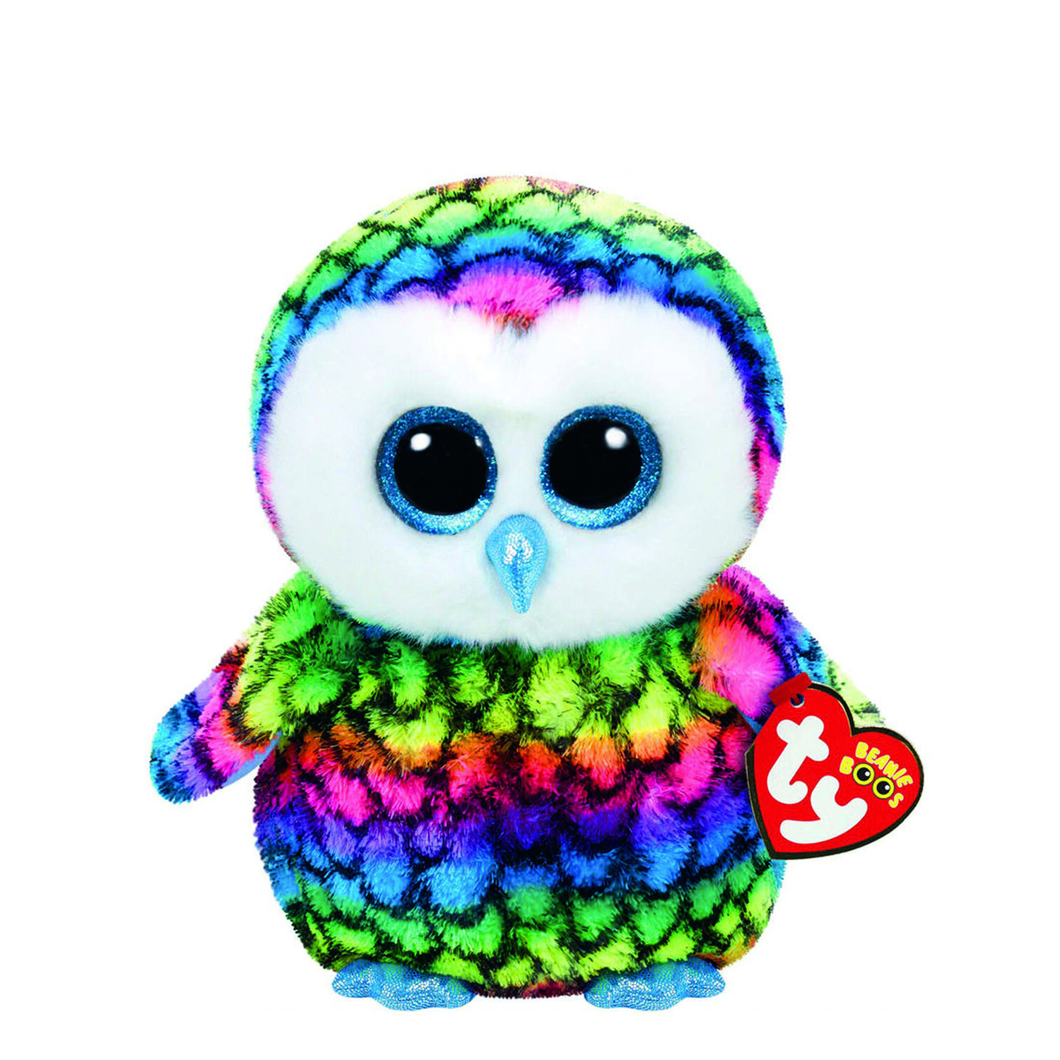 Ty Beanie Boo Small Aria the Rainbow Owl Soft Toy