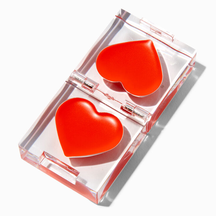 Heart Shaped Lip Goss Pot - Red,