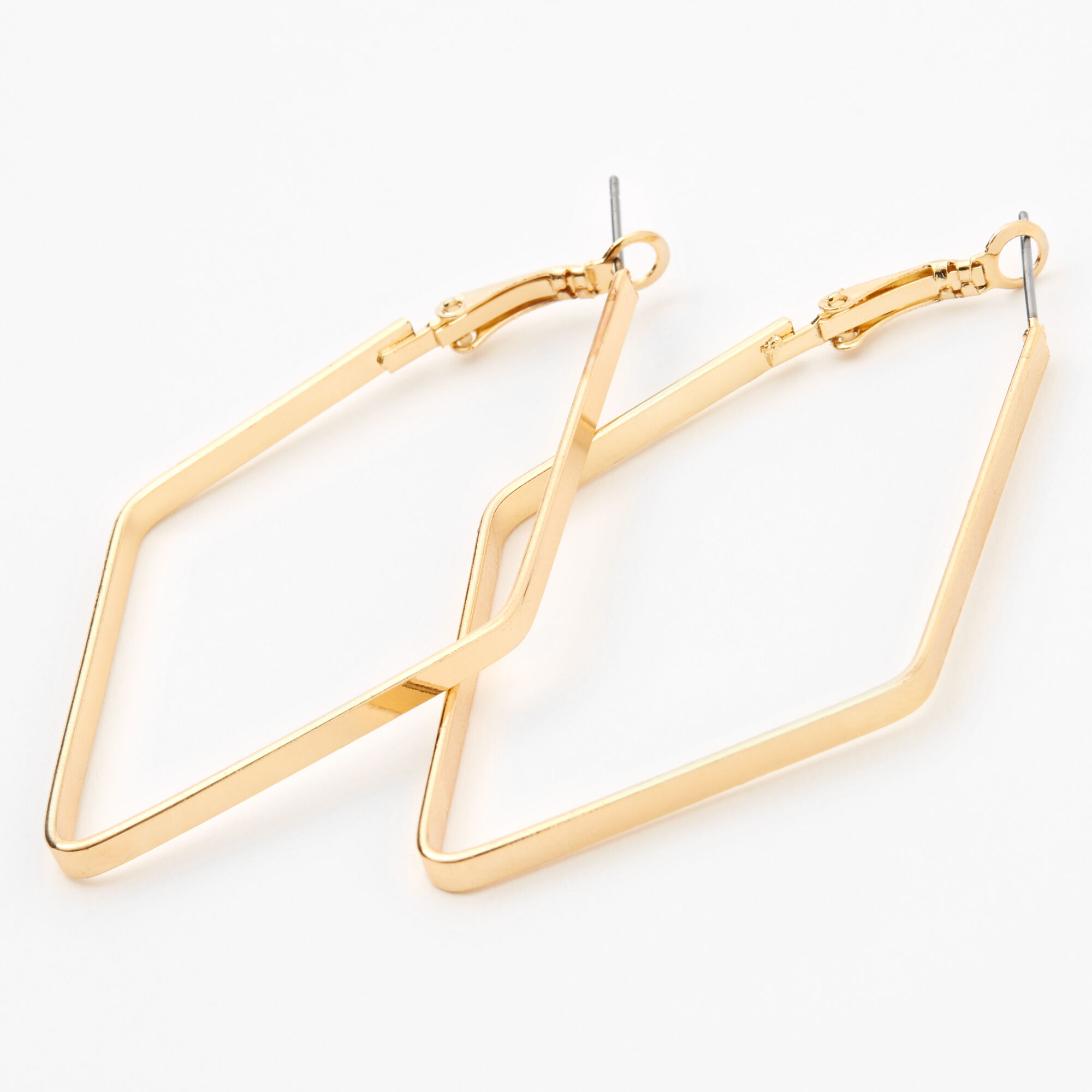 Geometric hoop best sale earrings gold