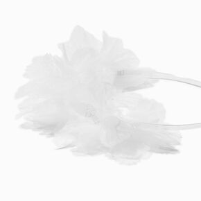 White Whimsical Flower Crown Headband,