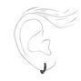 Boucles d&#39;oreilles huggies boules noires,