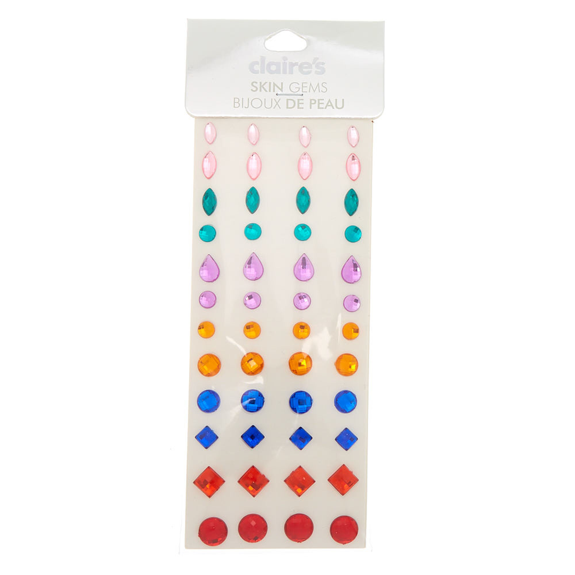Opaque Rainbow Skin Gems - 48 Pack,